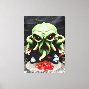 Dinner with Cthulhu Canvas Print