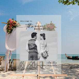 Dinner With Picture Wedding The Night Before  Acrylic Sign