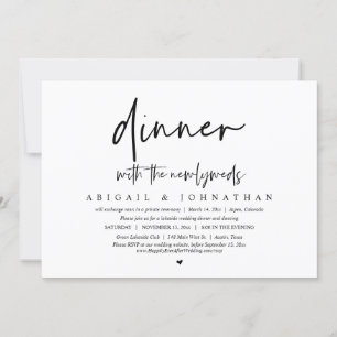 Dinner with the Newlyweds, Wedding Elopement Party Invitation