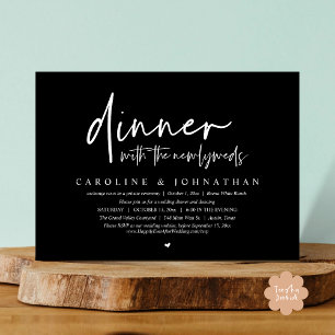 Dinner with the Newlyweds, Wedding Elopement Party Invitation