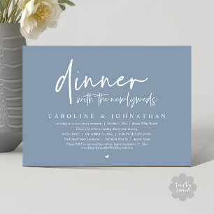Dinner with the Newlyweds, Wedding Elopement Party Invitation