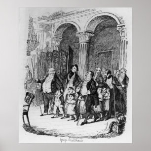 Dinners, illustration from 'Sketches by Boz' Poster