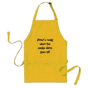 dinner's ready when the smoke alarm goes off standard apron