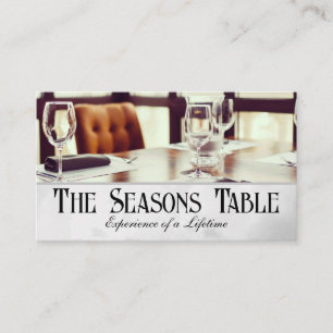 Dinnerware and Glassware   Restaurant  Business Card