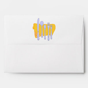 Dinnerware Cooking Design Template Envelope