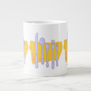 Dinnerware Cooking Design Template Large Coffee Mug