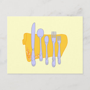 Dinnerware Cooking Design Template Postcard