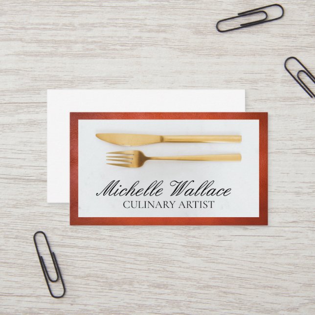 Dinnerware | Culinary Business Card (Front/Back In Situ)