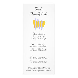 Dinnerware Custom Restaurant Advertising Template Rack Card
