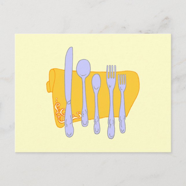 Dinnerware Editable Recipe Card Template (Front)