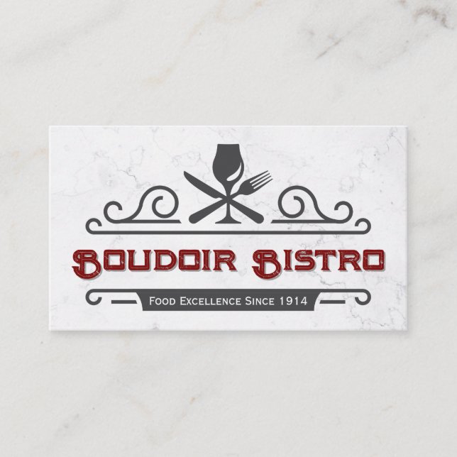 Dinnerware Elements | Restaurant Business Card (Front)