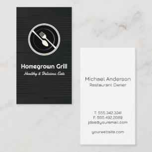 Dinnerware Logo   Restaurant  Business Card