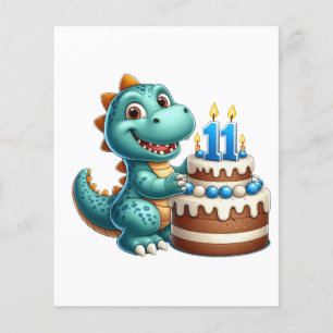 Dino 11th Birthday Flyer