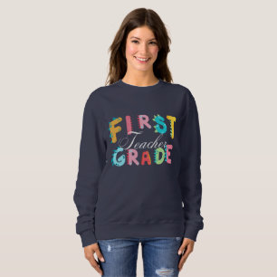 Dino 1st GRADE Squad teacher student school Sweatshirt