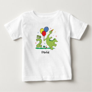 Dino 2nd Birthday Baby T-Shirt