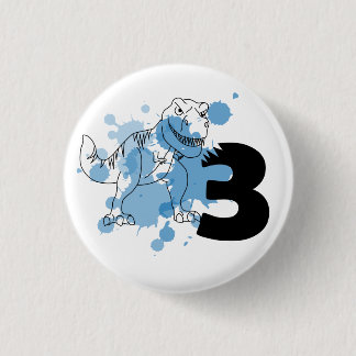 Dino 3rd Birthday Pin