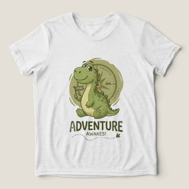 Dino Adventure Tri-Blend Shirt (Design Front)