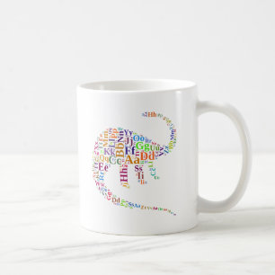 Dino alphabet coffee mug