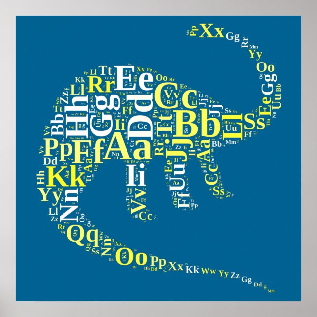 Dino alphabet poster (Front)