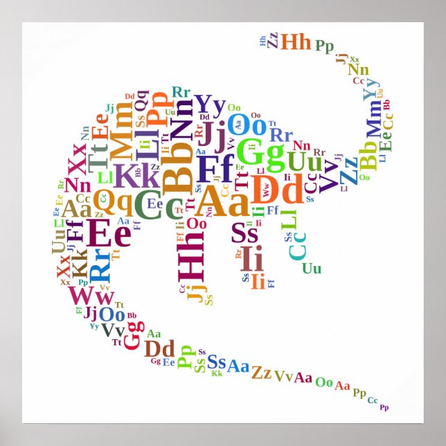 Dino alphabet poster (Front)