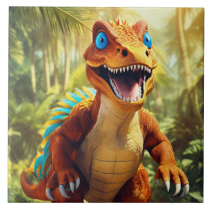 Dino-astic Birthday Tile