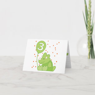 Dino Baby 3rd Birthday Fill-in Invitation