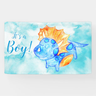 Dino Baby Boy Shower Banner