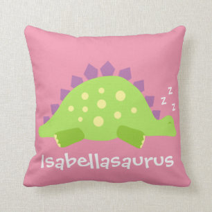 Dino Baby Girl Stegosaurus Cushion