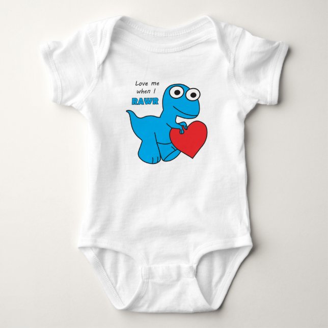 Dino Baby Jersey Bodysuit (Front)