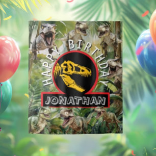 Dino Birthday Party backdrop Tapestry