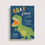 Dino Birthday Party Invite<br><div class="desc">Colourful dinosaur themed birthday party invitation that can be personalised with your text.</div>