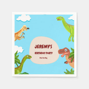 Dino Birthday Party Napkins – Kids