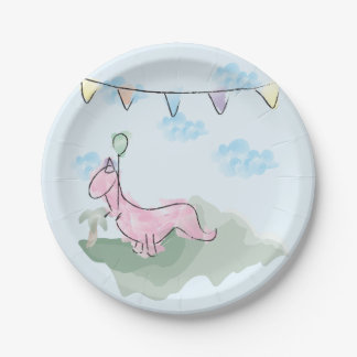 Dino Birthday Party Plate
