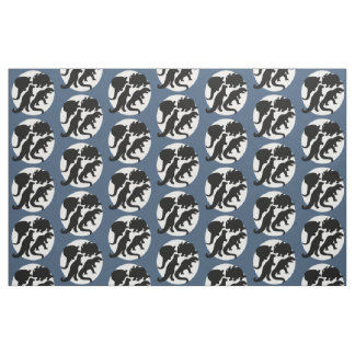 dino blue fabric