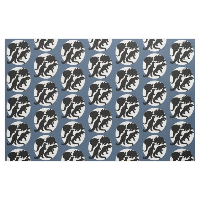 dino blue fabric (Fat Quarter)