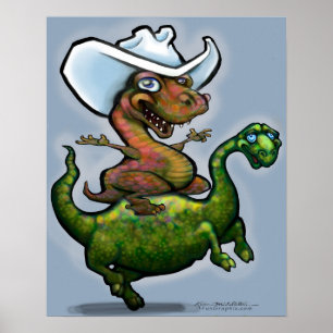 Dino Bronco Poster