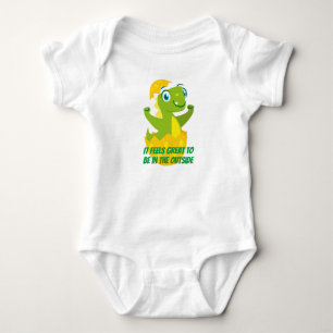 Dino Chick Baby Jersey Bodysuit