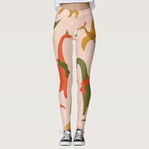 Dino Christmas Party: Tree Rex Leggings