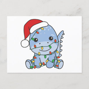 Dino Christmas Winter Animals Holiday Dinos Postcard
