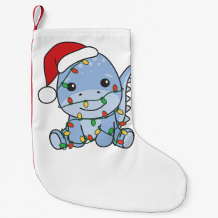 Dino Christmas Winter Animals Holiday Dinos Small Christmas Stocking