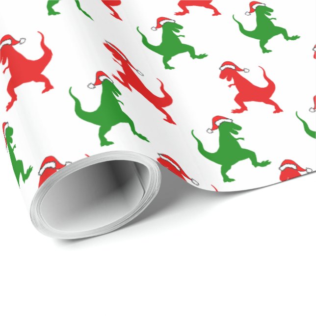 Dino Christmas Wrapping Paper (Roll Corner)