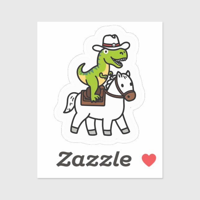 Dino Cowboy Rodeo Sticker (Sheet)