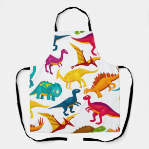 Dino cutte pattern stickers apron