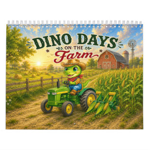 Dino Days on the Farm Wall Calendar