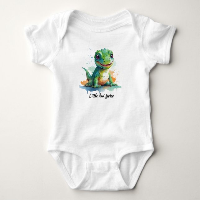 Dino Delight Baby Bodysuit (Front)