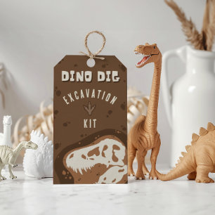 Dino Dig Dinosaur Excavation Kit Favour Tags