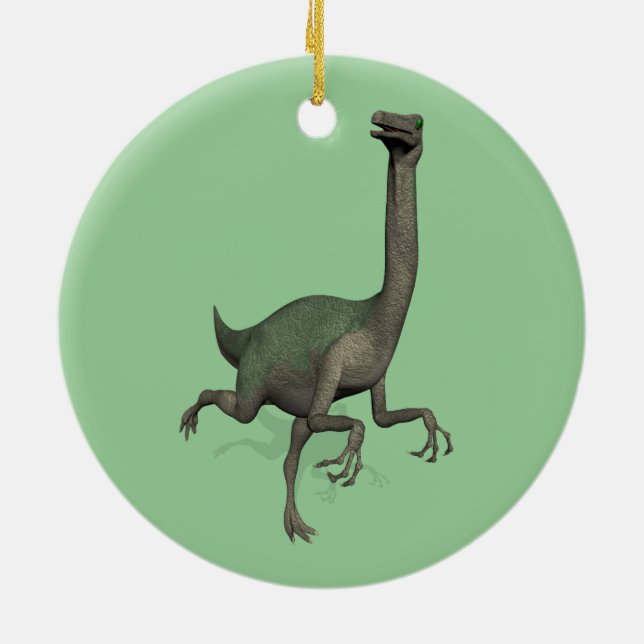 Dino Dinosaur Gallimimus Ceramic Tree Decoration (Back)