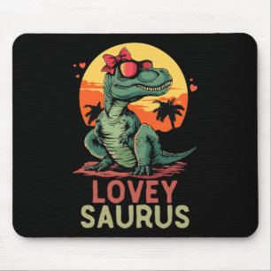 Dino Dinosaur Lovey-saurus T-rex Funny Trex  Mouse Mat