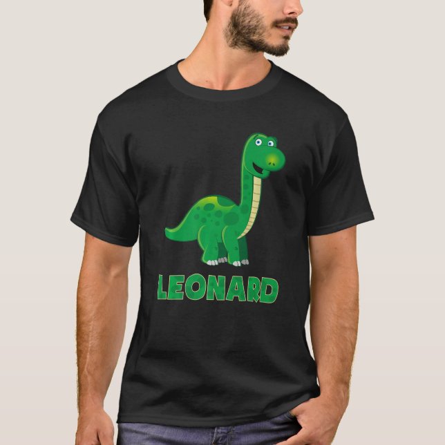 Dino dinosaur name Leonard T-Shirt (Front)