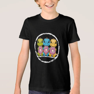 Dino Doughnut Trio – Cute Dinosaur T-Shirt for Kid Tri-Blend Shirt